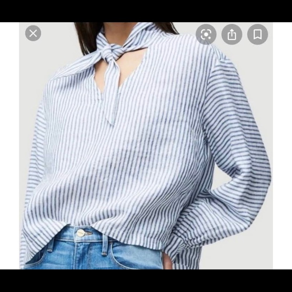 Frame Linen Striped Shirt